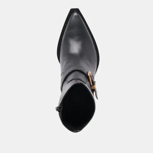 RAVE WIDE CALF BOOTS BLACK LEATHER