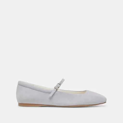 REYES BALLET FLATS DUSTY BLUE SUEDE