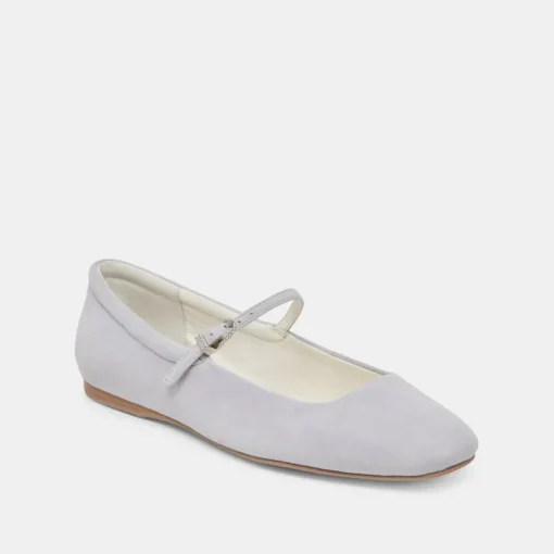 REYES BALLET FLATS DUSTY BLUE SUEDE