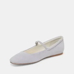 REYES BALLET FLATS DUSTY BLUE SUEDE