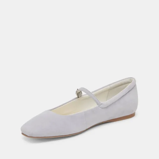 REYES BALLET FLATS DUSTY BLUE SUEDE