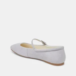REYES BALLET FLATS DUSTY BLUE SUEDE