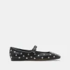 REYES STUD BALLET FLATS BLACK LEATHER