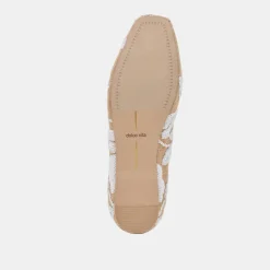 RHODIE BALLET FLATS NATURAL MULTI FLORAL SEQUIN