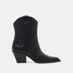 RIMONA BOOTIES BLACK LEATHER