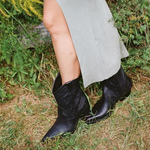 RIMONA BOOTIES BLACK LEATHER