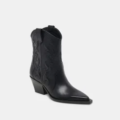 RIMONA BOOTIES BLACK LEATHER