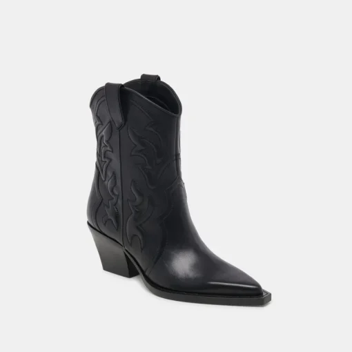 RIMONA BOOTIES BLACK LEATHER