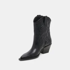RIMONA BOOTIES BLACK LEATHER