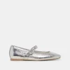 RODNI BALLET FLATS SILVER DISTRESSED LEATHER