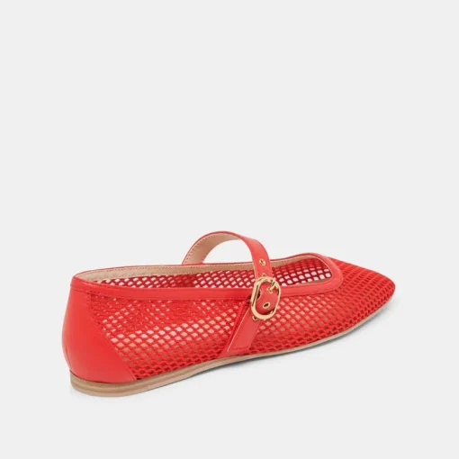 RODNI MESH BALLET FLATS CHILI WOVEN MESH