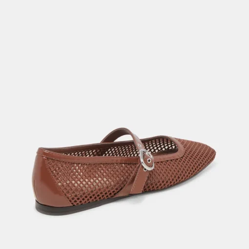 RODNI MESH BALLET FLATS TOFFEE WOVEN MESH