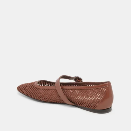 RODNI MESH BALLET FLATS TOFFEE WOVEN MESH