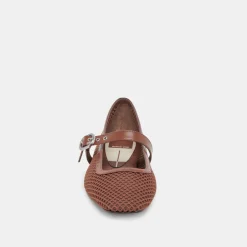 RODNI MESH BALLET FLATS TOFFEE WOVEN MESH