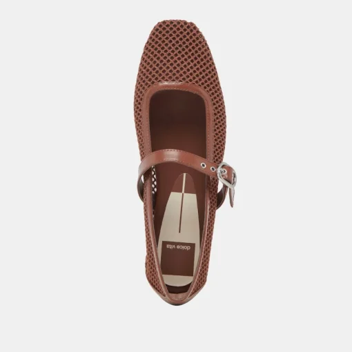 RODNI MESH BALLET FLATS TOFFEE WOVEN MESH
