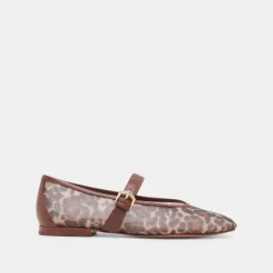 ROSLYN BALLET FLATS LEOPARD MESH