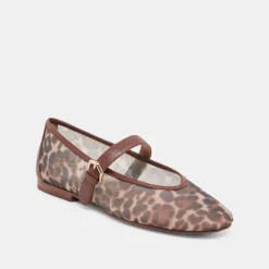 ROSLYN BALLET FLATS LEOPARD MESH