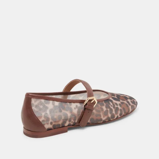 ROSLYN BALLET FLATS LEOPARD MESH