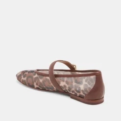 ROSLYN BALLET FLATS LEOPARD MESH