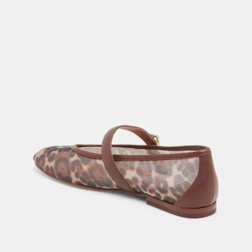 ROSLYN BALLET FLATS LEOPARD MESH