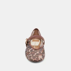 ROSLYN BALLET FLATS LEOPARD MESH