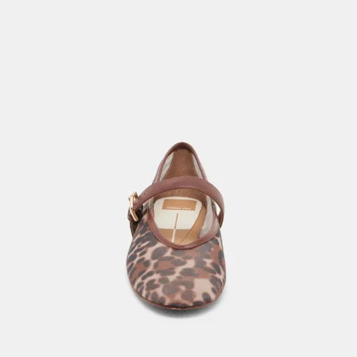 ROSLYN BALLET FLATS LEOPARD MESH