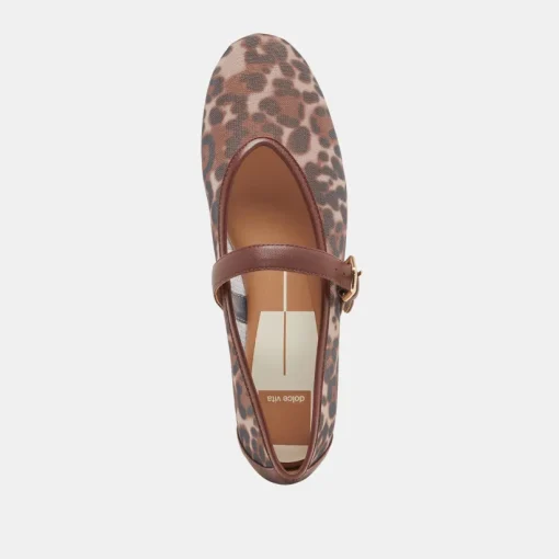ROSLYN BALLET FLATS LEOPARD MESH