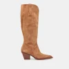 RYATT WIDE CALF BOOTS PECAN SUEDE
