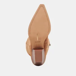 RYATT WIDE CALF BOOTS PECAN SUEDE