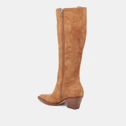 RYATT WIDE CALF BOOTS PECAN SUEDE