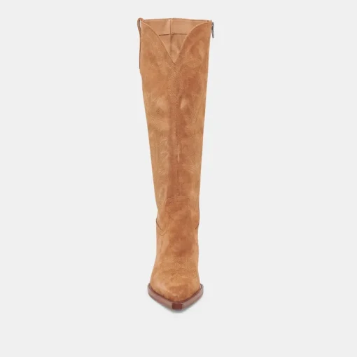 RYATT WIDE CALF BOOTS PECAN SUEDE