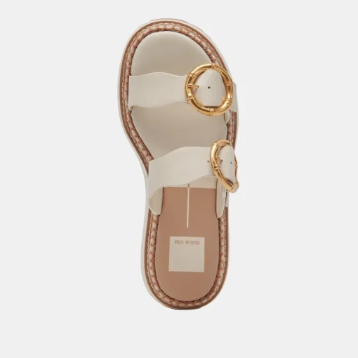 RYSHA SANDALS IVORY LEATHER