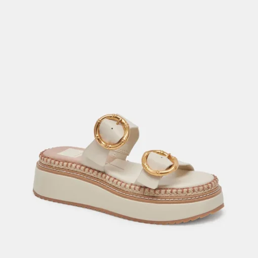 RYSHA SANDALS IVORY LEATHER