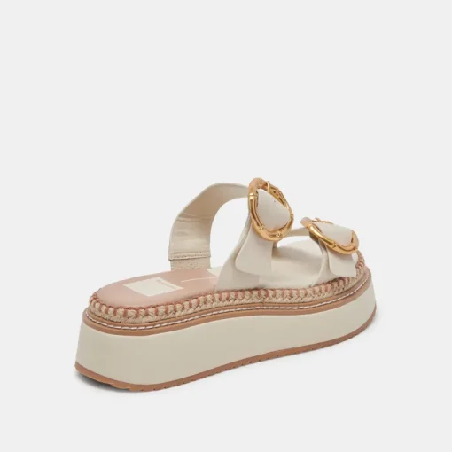 RYSHA SANDALS IVORY LEATHER