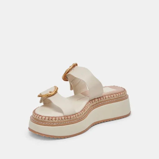 RYSHA SANDALS IVORY LEATHER