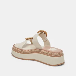 RYSHA SANDALS IVORY LEATHER