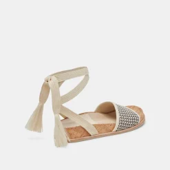 SALACY SANDALS BLACK NATURAL RAFFIA