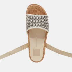 SALACY SANDALS BLACK NATURAL RAFFIA