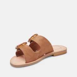SECILY SANDALS PECAN SUEDE