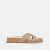 SELDA SANDALS GOLD RAFFIA