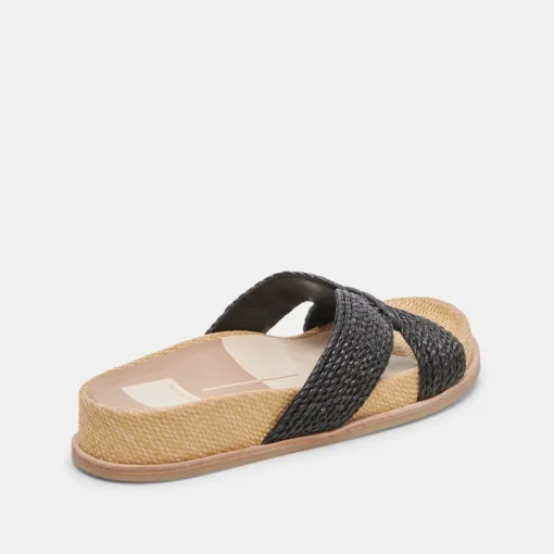 SELDA SANDALS ONYX RAFFIA