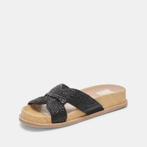 SELDA SANDALS ONYX RAFFIA
