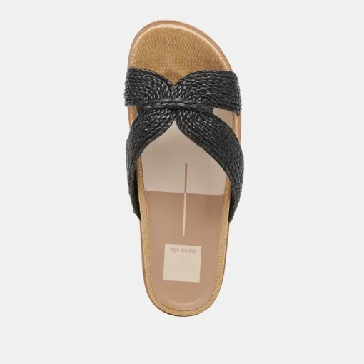 SELDA SANDALS ONYX RAFFIA