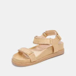 SENORA SANDALS LT NATURAL RAFFIA