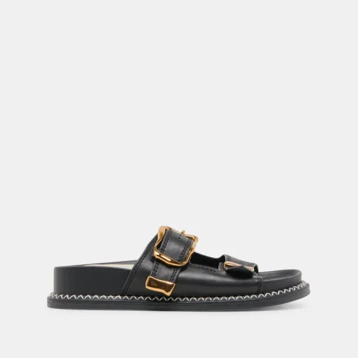 SEVANA SANDALS BLACK LEATHER
