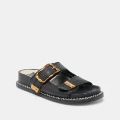 SEVANA SANDALS BLACK LEATHER
