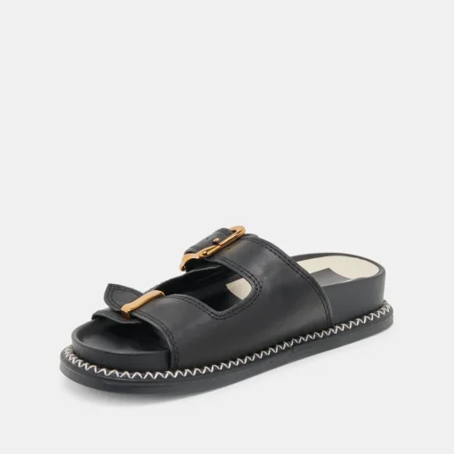 SEVANA SANDALS BLACK LEATHER
