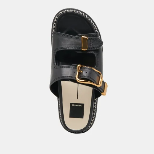 SEVANA SANDALS BLACK LEATHER