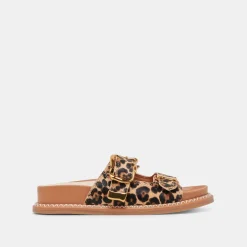 SEVANA SANDALS DK LEOPARD CALF HAIR
