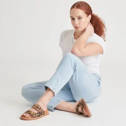 SEVANA SANDALS DK LEOPARD CALF HAIR